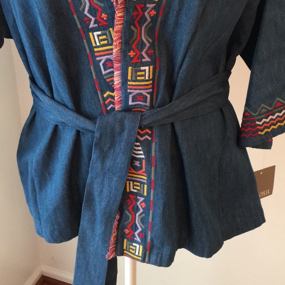 NWT open denim jacket  small ONLY left. - Picture 3 of 6
